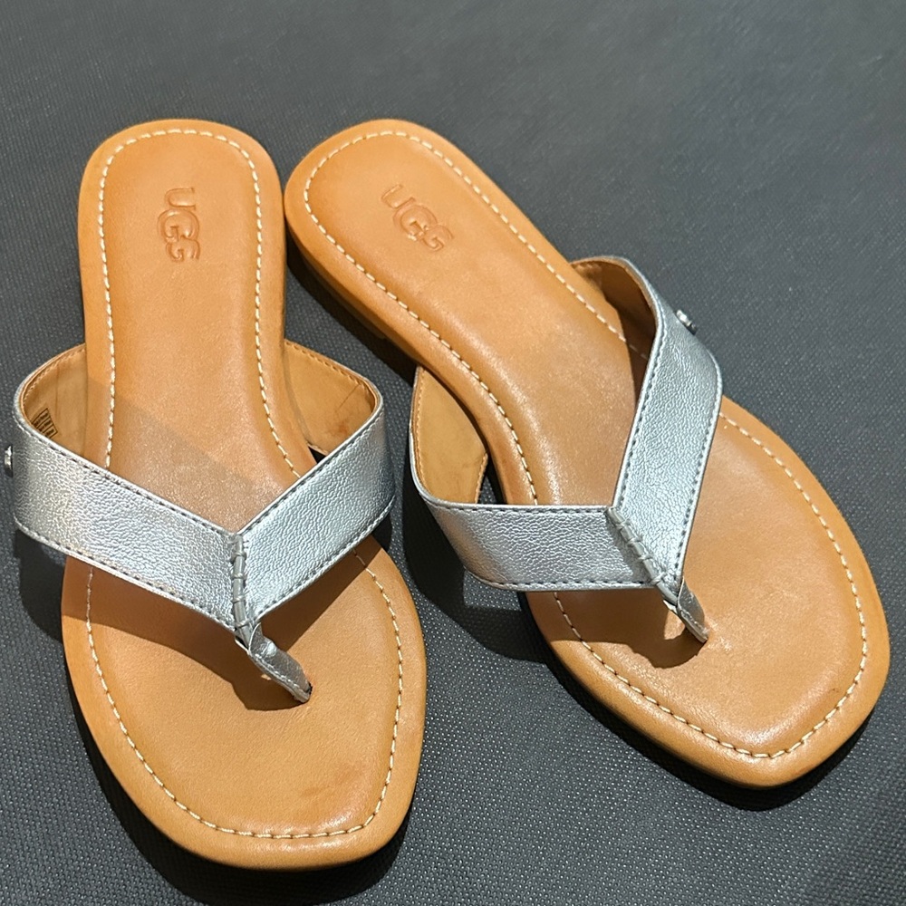 UGG Metallic Silver Women's Sandals